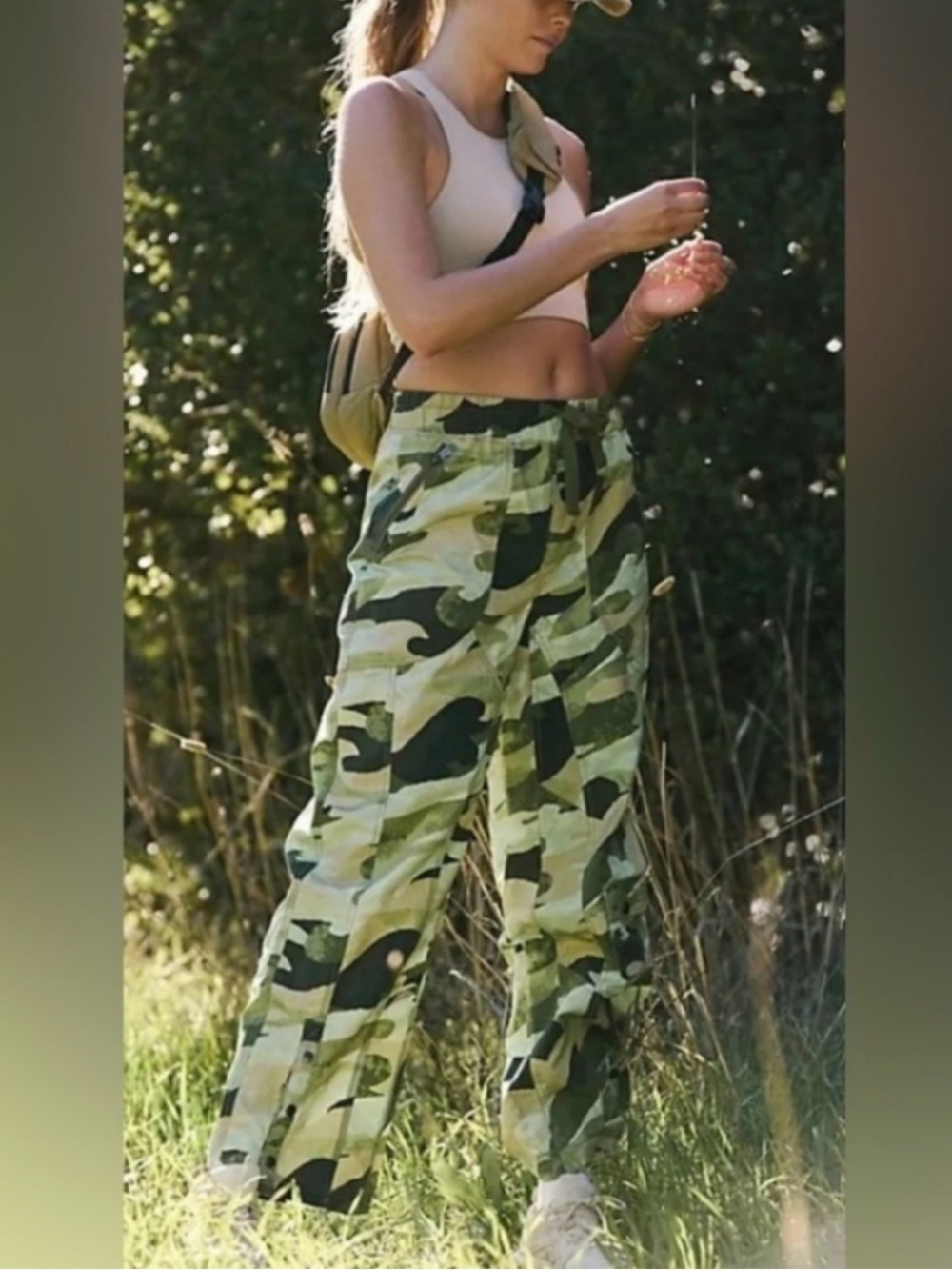 FP Movement Stadium Camo Print Pants NWOT